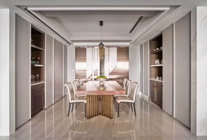 深圳寶安區(qū)暖色調(diào)輕奢風(fēng)格家裝裝修餐廳 深圳寶安區(qū)暖色調(diào)輕奢風(fēng)格家裝裝修餐廳