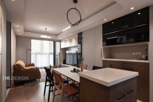 全屋定制設(shè)計(jì)簡約風(fēng)開放式廚房休息區(qū)域