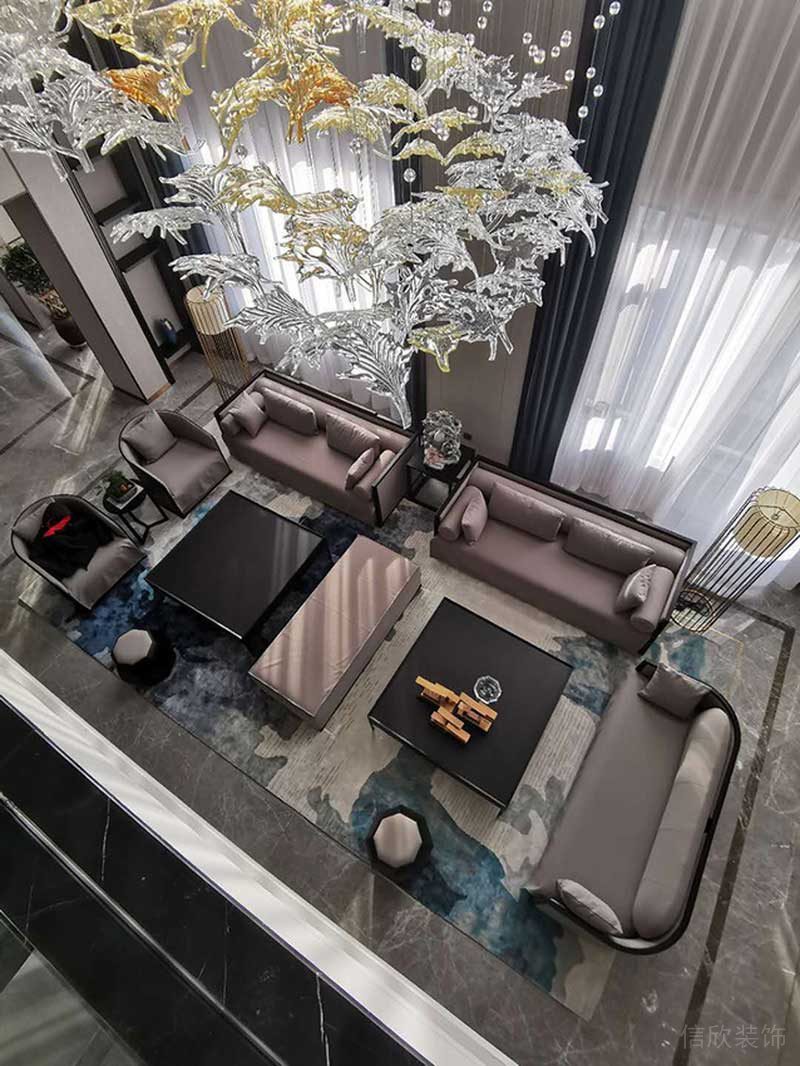 水平創(chuàng)意吊頂休息區(qū)域裝修設計全屋定制