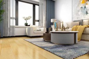 輕奢風(fēng)客廳天花吊頂金色線條收邊。