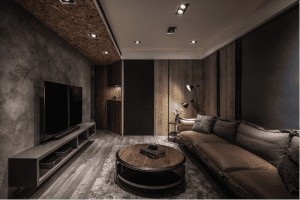 深圳寶安工業(yè)風(fēng)家裝裝修設(shè)計(jì)方案圖客廳效果圖