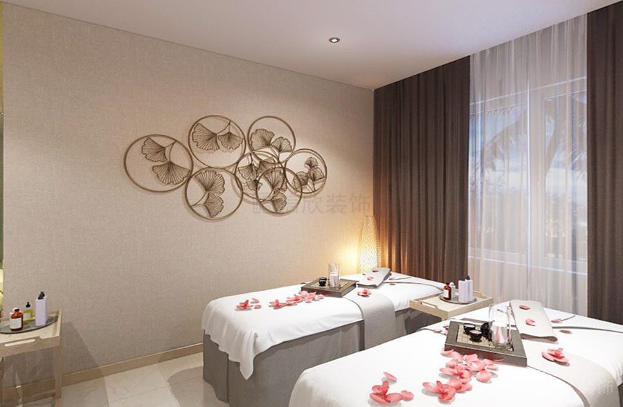 龍崗區(qū)美容院店裝修設計墻面飾品