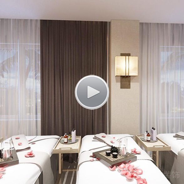 龍崗區(qū)美容院店裝修設計咖啡色窗簾 1 588×588