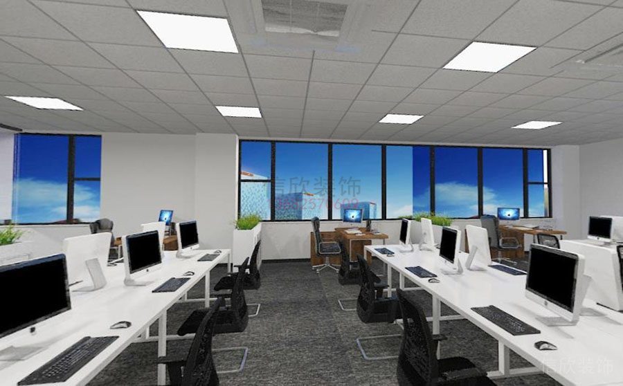 深圳現(xiàn)代簡(jiǎn)約辦公室裝修設(shè)計(jì) 公共辦公區(qū) 2