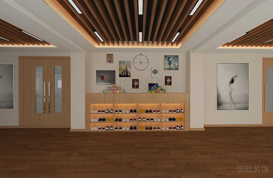 深圳福田區(qū)舞蹈培訓部裝修設計鞋柜