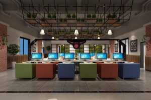 深圳福田區(qū)網(wǎng)咖裝修設(shè)計方案 公共上網(wǎng)區(qū) 650x442