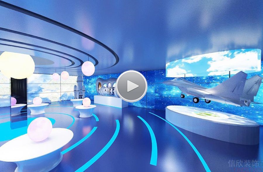 深圳捷訊公司展廳裝修設(shè)計大廳 1