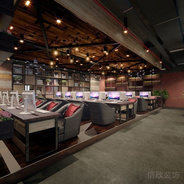 深圳龍崗區(qū)網(wǎng)咖裝修設(shè)計(jì) 商務(wù)區(qū)二 600x600