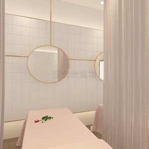 深圳羅湖蓮塘美容店裝修設(shè)計(jì)美容床 300x300