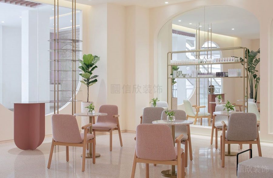 深圳龍華美容院裝修設(shè)計(jì) 休息區(qū)茶座