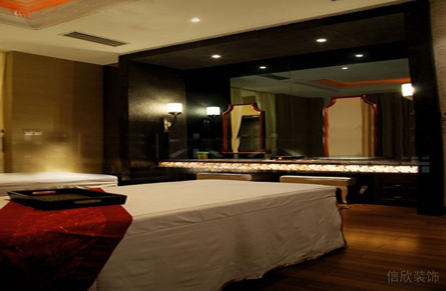 深圳南山美容院裝修設(shè)計 妝臺鏡子