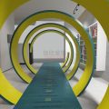 深圳三棵樹油漆展廳裝修設(shè)計 圓形通道