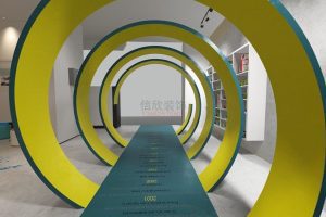 深圳三棵樹油漆展廳裝修設(shè)計(jì) 圓形通道