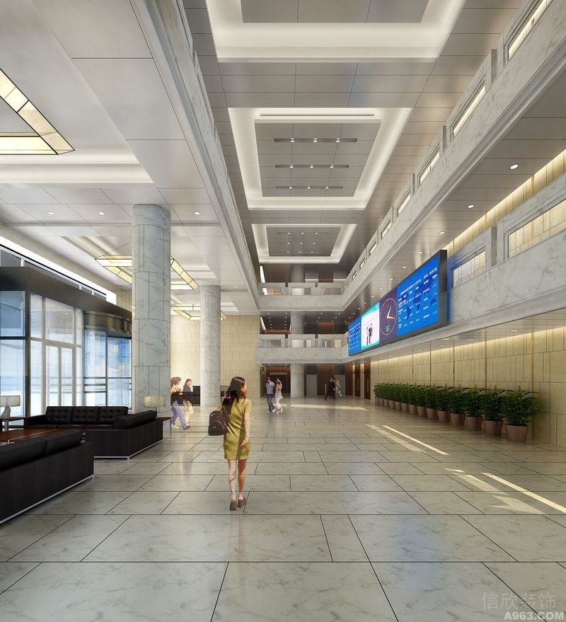 現(xiàn)代輕奢風(fēng)辦公室過(guò)道大理石瓷磚黑色美縫地板通體設(shè)計(jì)