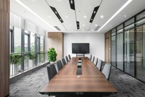 深圳羅湖區(qū)華潤(rùn)大廈現(xiàn)代簡(jiǎn)約風(fēng)格辦公室設(shè)計(jì)案例會(huì)議室效果圖