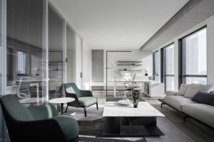 南山區(qū)弘毅大廈簡約風格辦公室設(shè)計案例總經(jīng)理辦公室效果圖