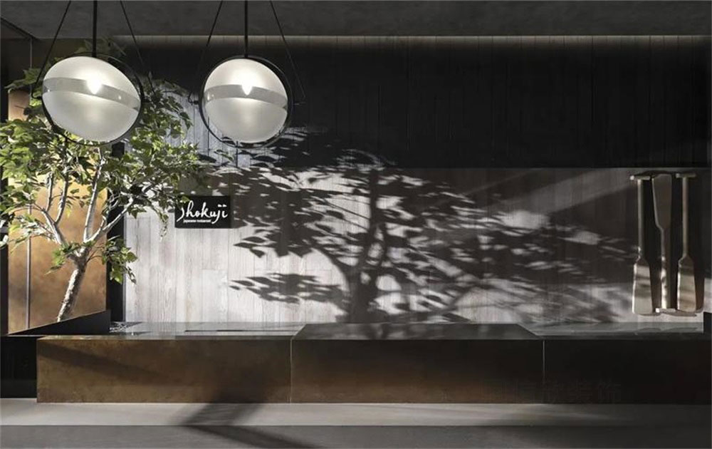 簡約風(fēng)格日本料理鐵板燒餐廳裝修設(shè)計(jì)等候區(qū)