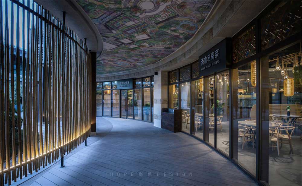 深圳鹽田混搭風(fēng)美食廣場裝修設(shè)計室外走廊 深圳鹽田混搭風(fēng)美食廣場裝修設(shè)計室外走廊