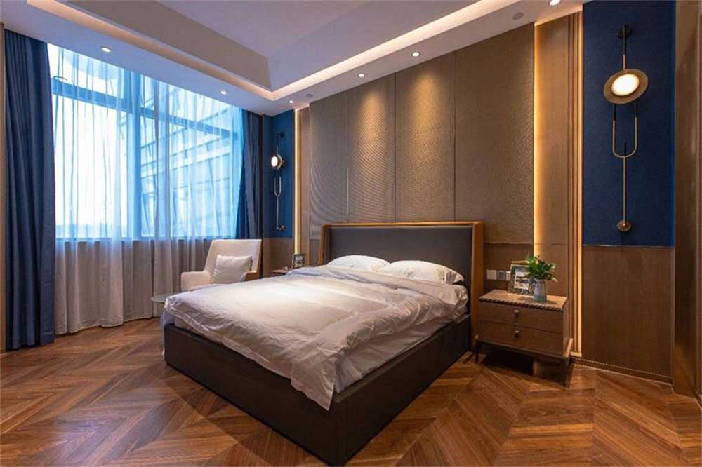 深圳龍崗藍調(diào)輕奢風(fēng)格酒吧裝修設(shè)計貴賓客房臥室 深圳龍崗藍調(diào)輕奢風(fēng)格酒吧裝修設(shè)計貴賓客房臥室