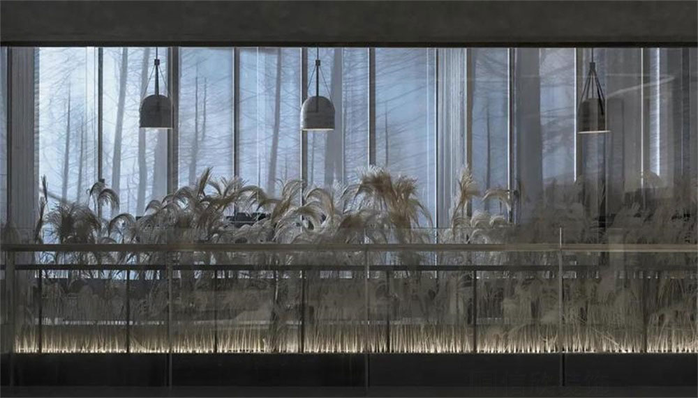 簡約風(fēng)格日本料理鐵板燒餐廳裝修設(shè)計(jì)綠植裝飾