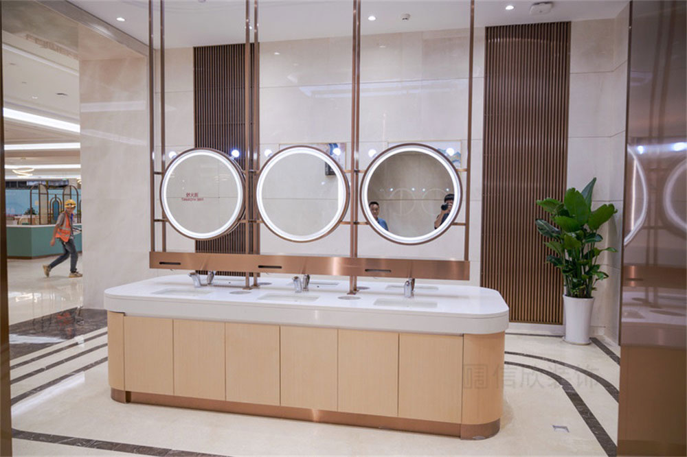 深圳龍華公司輕奢風員工餐廳裝修設(shè)計衛(wèi)生間 深圳龍華公司輕奢風員工餐廳裝修設(shè)計衛(wèi)生間