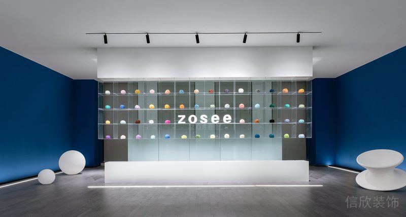 墻體收納展示柜品牌形象版鏤空設計白色墻體涂料安全環(huán)保效果圖辦公室