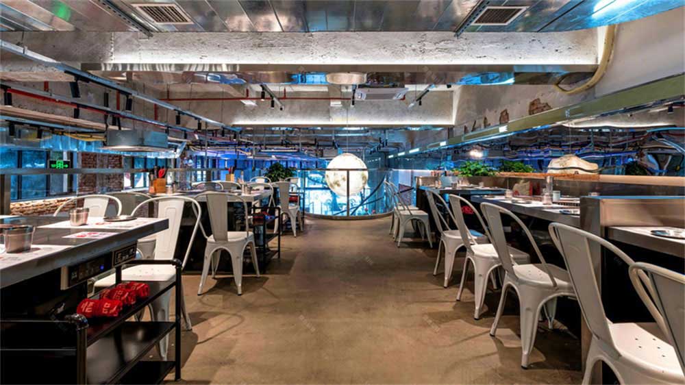 工業(yè)風(fēng)烤肉店餐飲裝修設(shè)計實景案例天花 工業(yè)風(fēng)烤肉店餐飲裝修設(shè)計實景案例天花