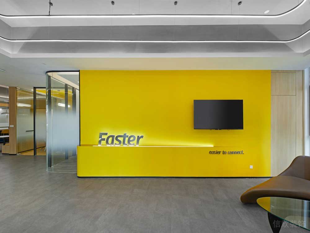 深圳南山區(qū)酷派大廈現(xiàn)代風格辦公室裝修形象背景墻 深圳南山區(qū)酷派大廈現(xiàn)代風格辦公室裝修形象背景墻