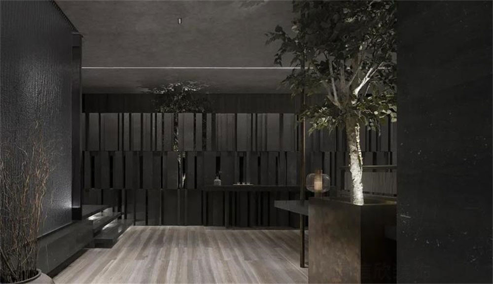 簡約風(fēng)格日本料理鐵板燒餐廳裝修設(shè)計(jì)玄關(guān)