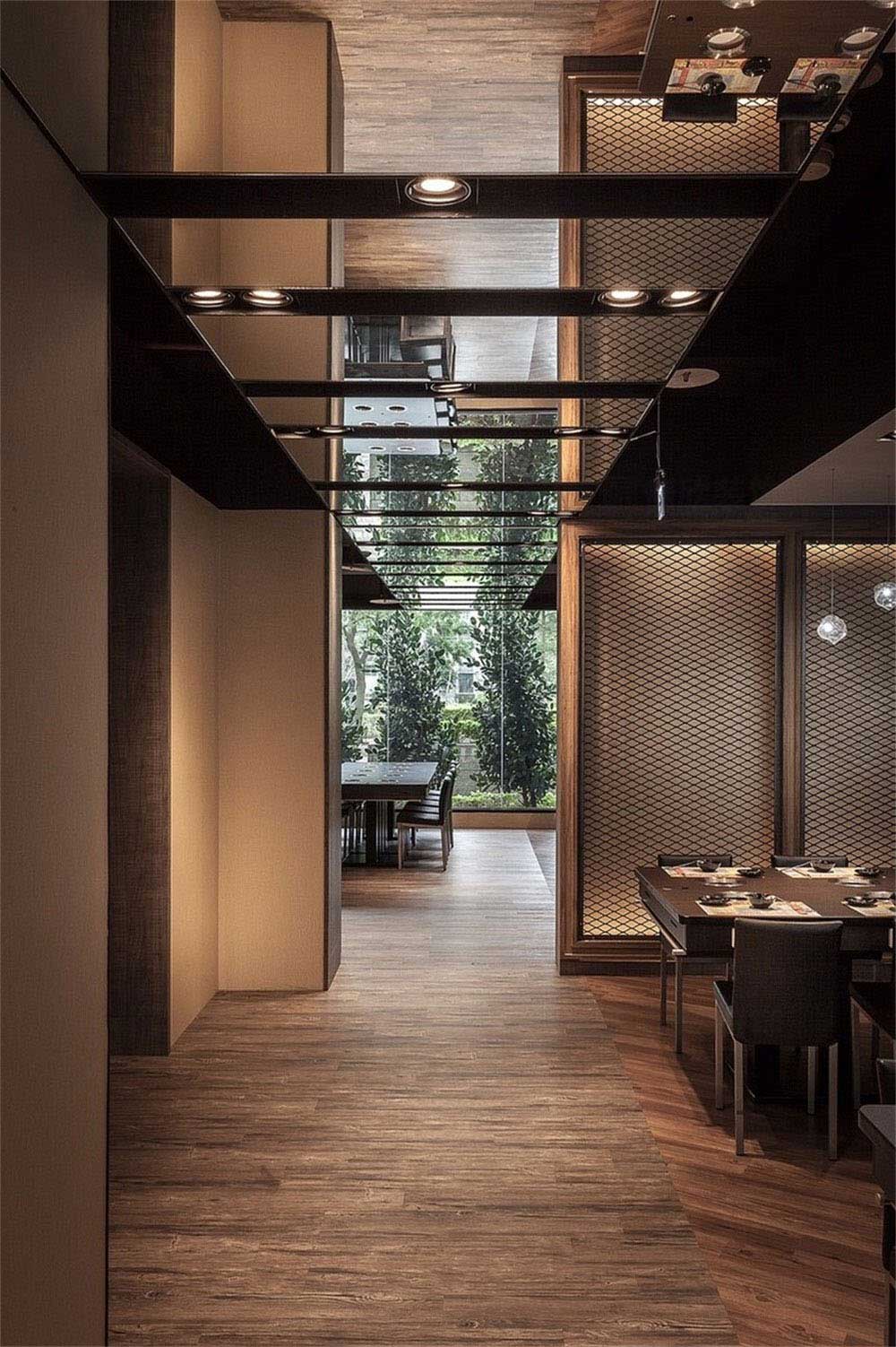 深圳鹽田現(xiàn)代簡(jiǎn)約風(fēng)格火鍋店裝修設(shè)計(jì)黑色金屬網(wǎng)裝飾格柵 深圳鹽田現(xiàn)代簡(jiǎn)約風(fēng)格火鍋店裝修設(shè)計(jì)黑色金屬網(wǎng)裝飾格柵