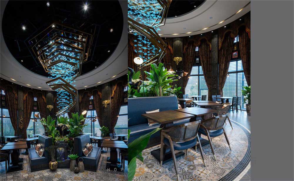 深圳鹽田混搭風(fēng)美食廣場裝修設(shè)計東南亞風(fēng)格主題用餐大廳 深圳鹽田混搭風(fēng)美食廣場裝修設(shè)計東南亞風(fēng)格主題用餐大廳