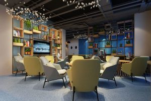 花瓣創(chuàng)意金屬設(shè)計書柜兒童培訓機構(gòu)閱讀自習室