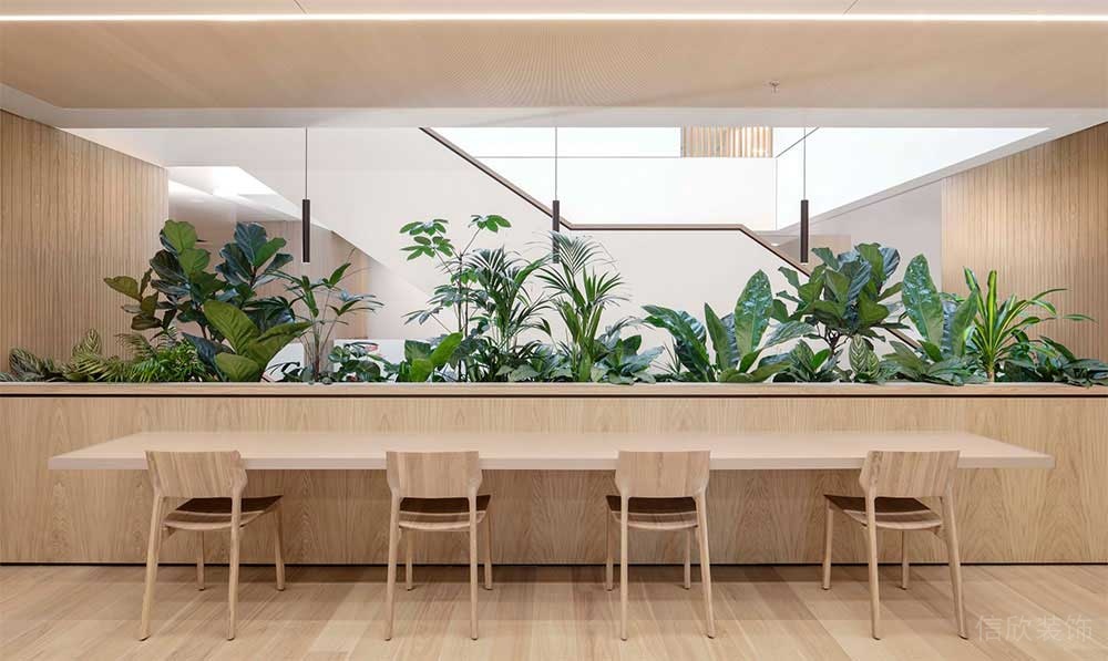 北歐風格辦公場所案例綠植休閑區(qū)裝修圖