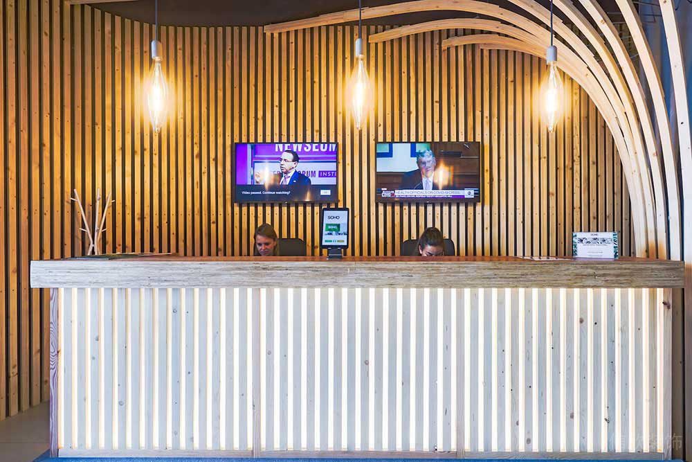 北歐風格辦公空間前臺服務區(qū)設計裝修圖