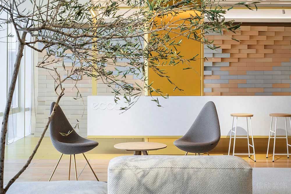 北歐風格商務辦公空間休閑接待區(qū)裝修圖