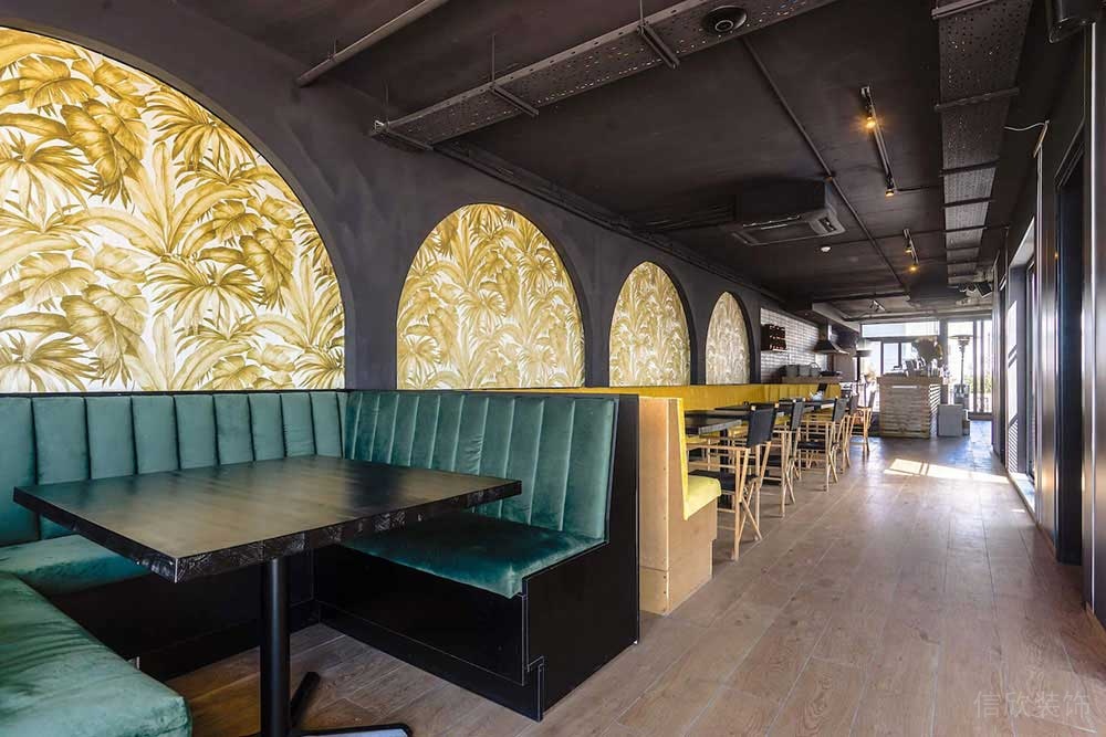 北歐工業(yè)風(fēng)辦公場所案例卡座休閑廳裝修圖