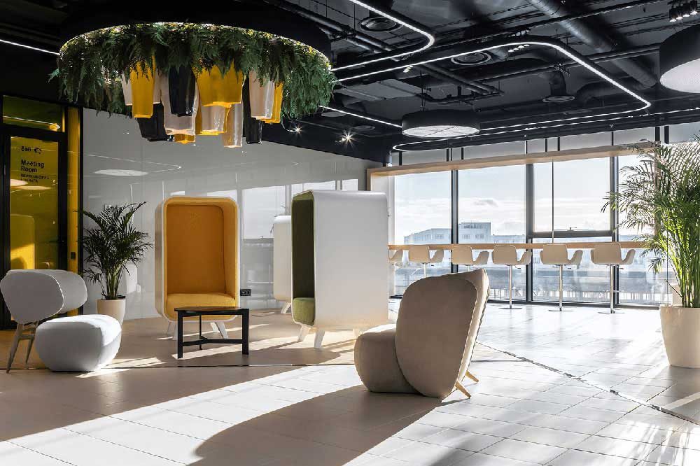 北歐工業(yè)風(fēng)辦公場所休息區(qū)設(shè)計裝修圖