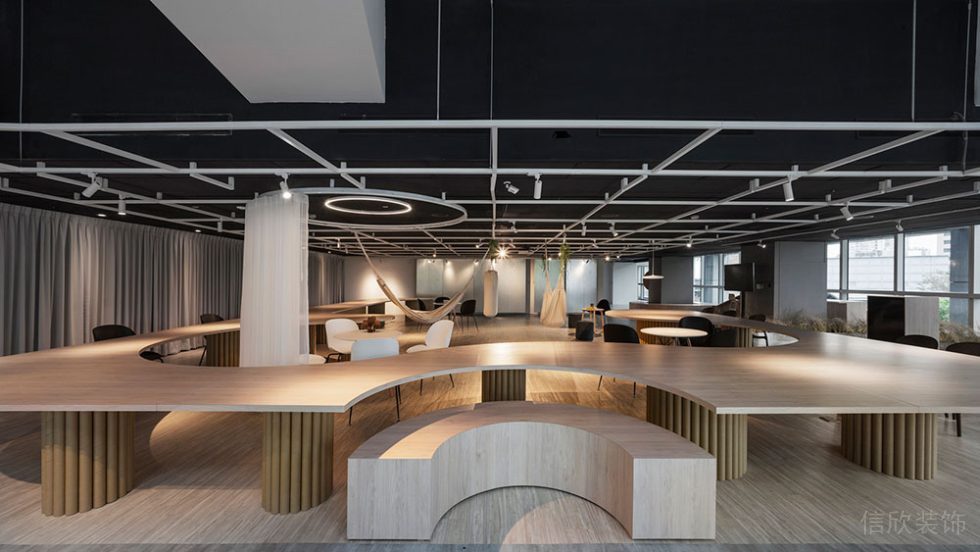 北歐工業(yè)風辦公室多功能休息廳設(shè)計裝修圖