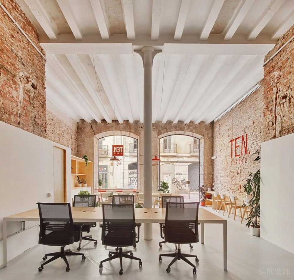 北歐工業(yè)風(fēng)商務(wù)辦公場所開放式洽談廳裝修圖