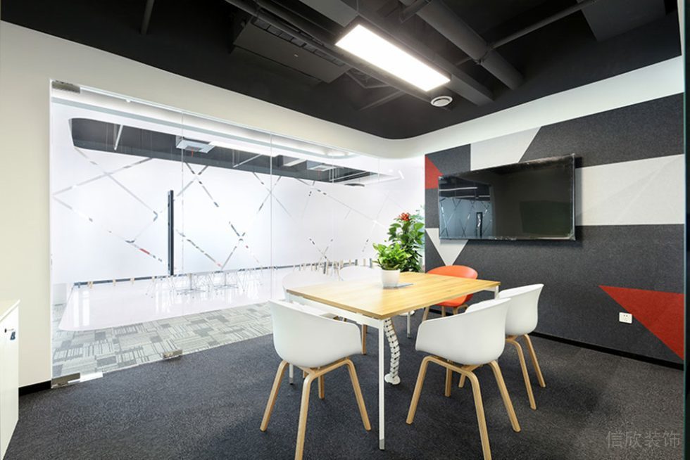北歐工業(yè)風(fēng)商務(wù)辦公場小型洽談室裝修圖