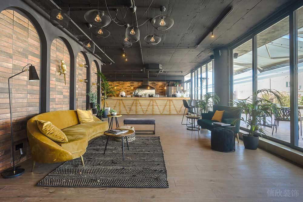 工業(yè)風(fēng)辦公空間休息廳設(shè)計(jì)裝修圖