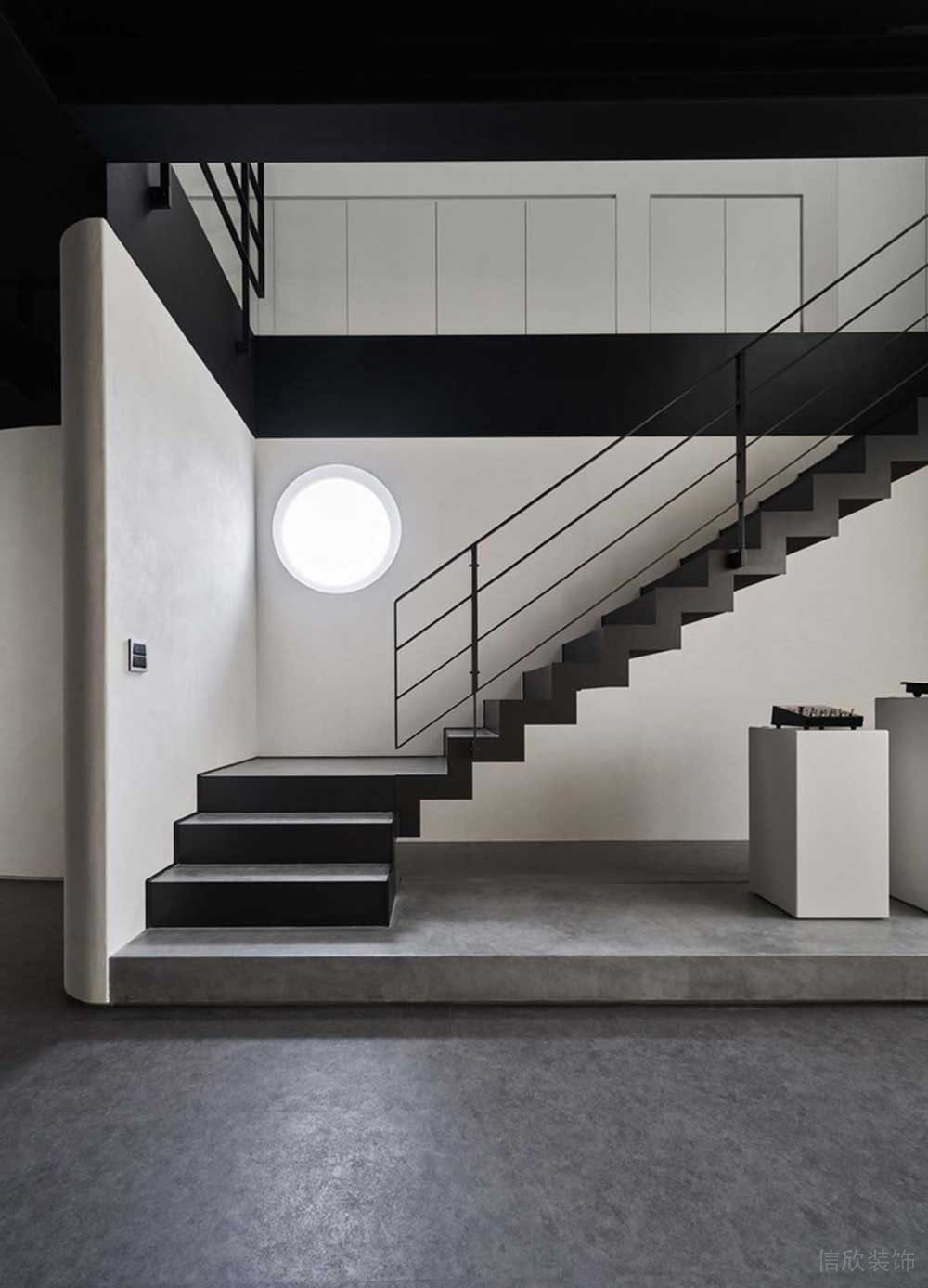 工業(yè)風(fēng)公共辦公室樓梯空間裝修圖