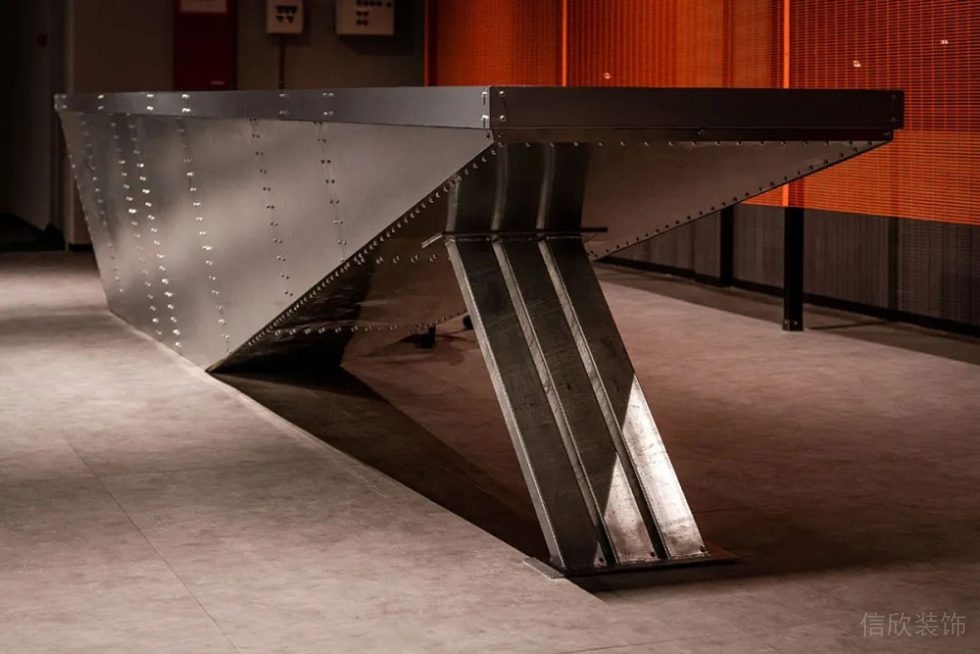 工業(yè)風商務辦公室前臺空間設計裝修圖