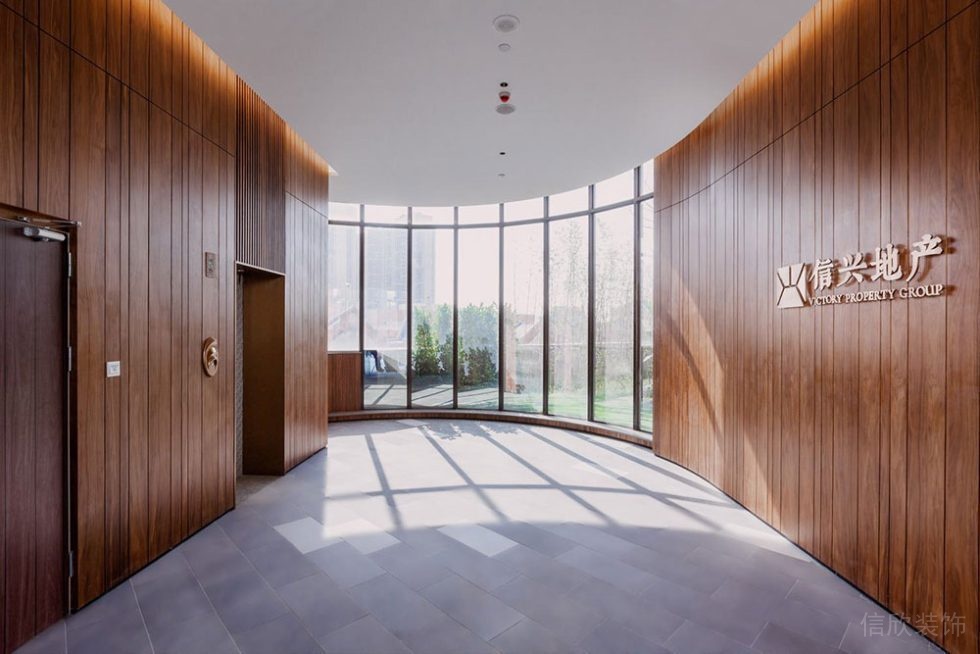 簡(jiǎn)約風(fēng)格商務(wù)辦公空間前廳過(guò)廊裝修圖