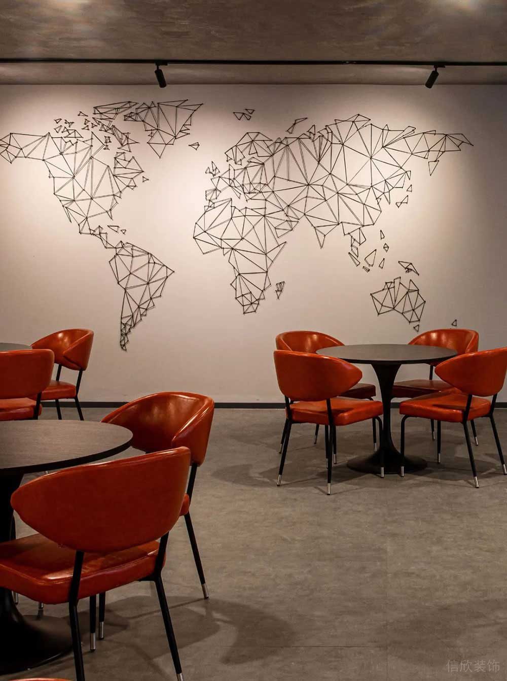 簡約工業(yè)風辦公空間休閑洽談廳裝修圖