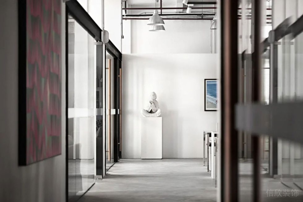 簡約工業(yè)風(fēng)公共辦公室走廊裝修圖