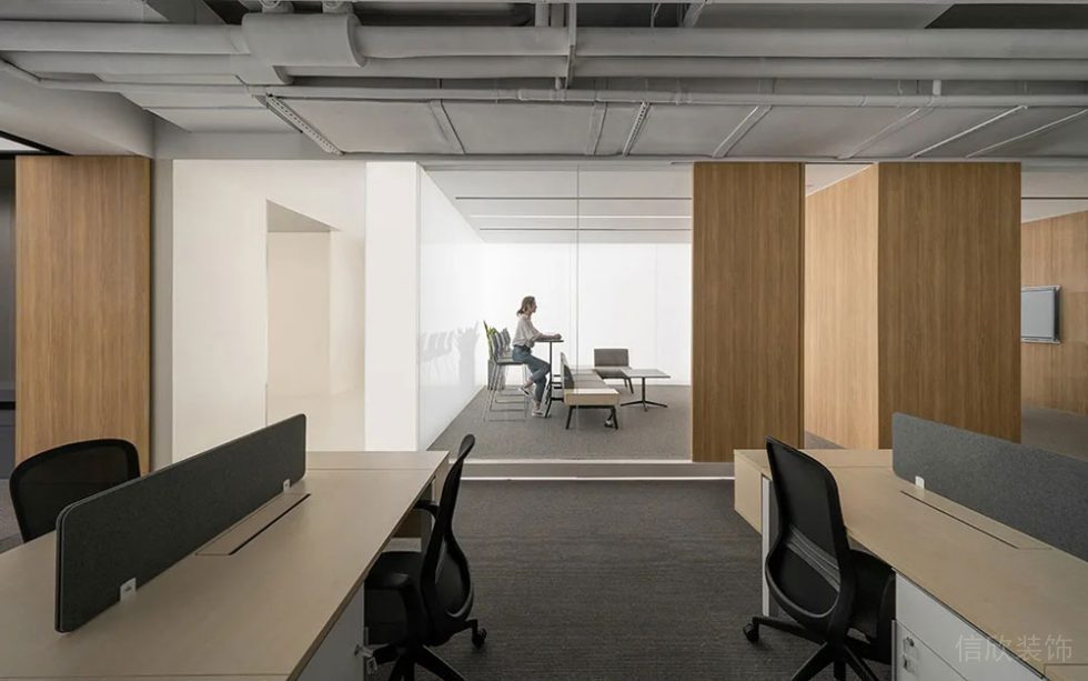 簡約工業(yè)風(fēng)商務(wù)辦公空間公共走廊設(shè)計裝修圖