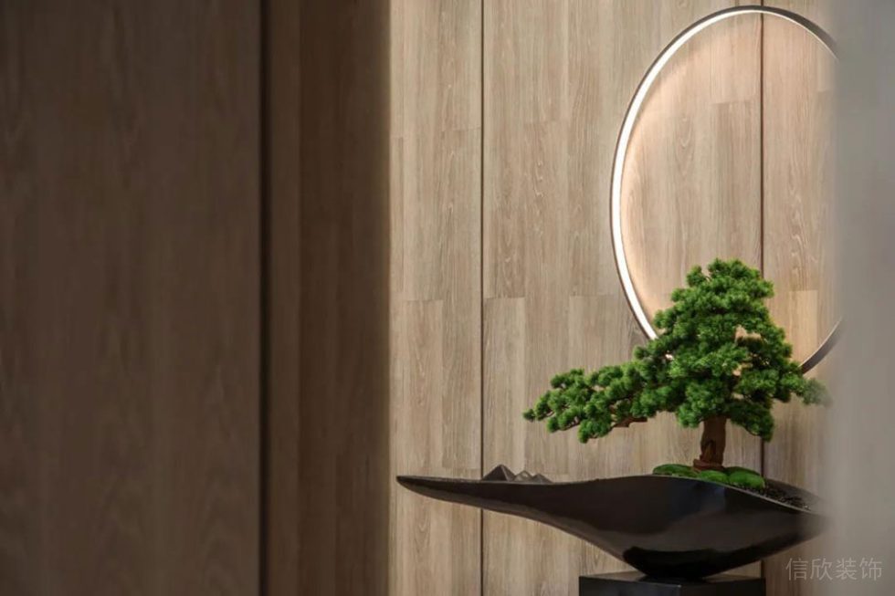 簡(jiǎn)約新中式辦公場(chǎng)所案例玄關(guān)設(shè)計(jì)裝修圖