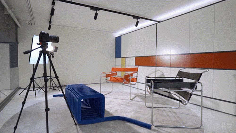 現(xiàn)代北歐風格商務辦公空間攝影棚裝修圖