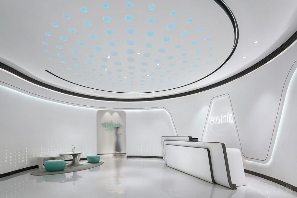 現(xiàn)代風(fēng)格辦公場所案例服務(wù)大堂空間設(shè)計裝修圖